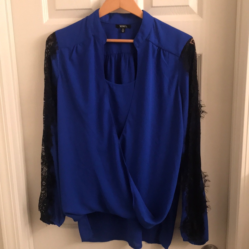 Royal blue blouse